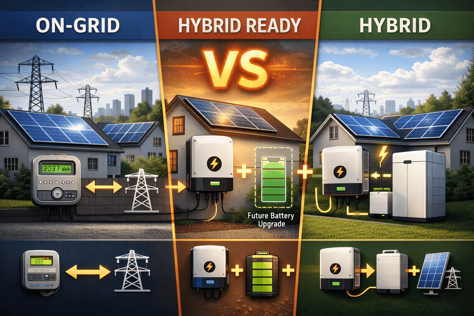 On-Grid vs Hybrid Solar Kerala: Which Saves More? (2026 Policy Update)